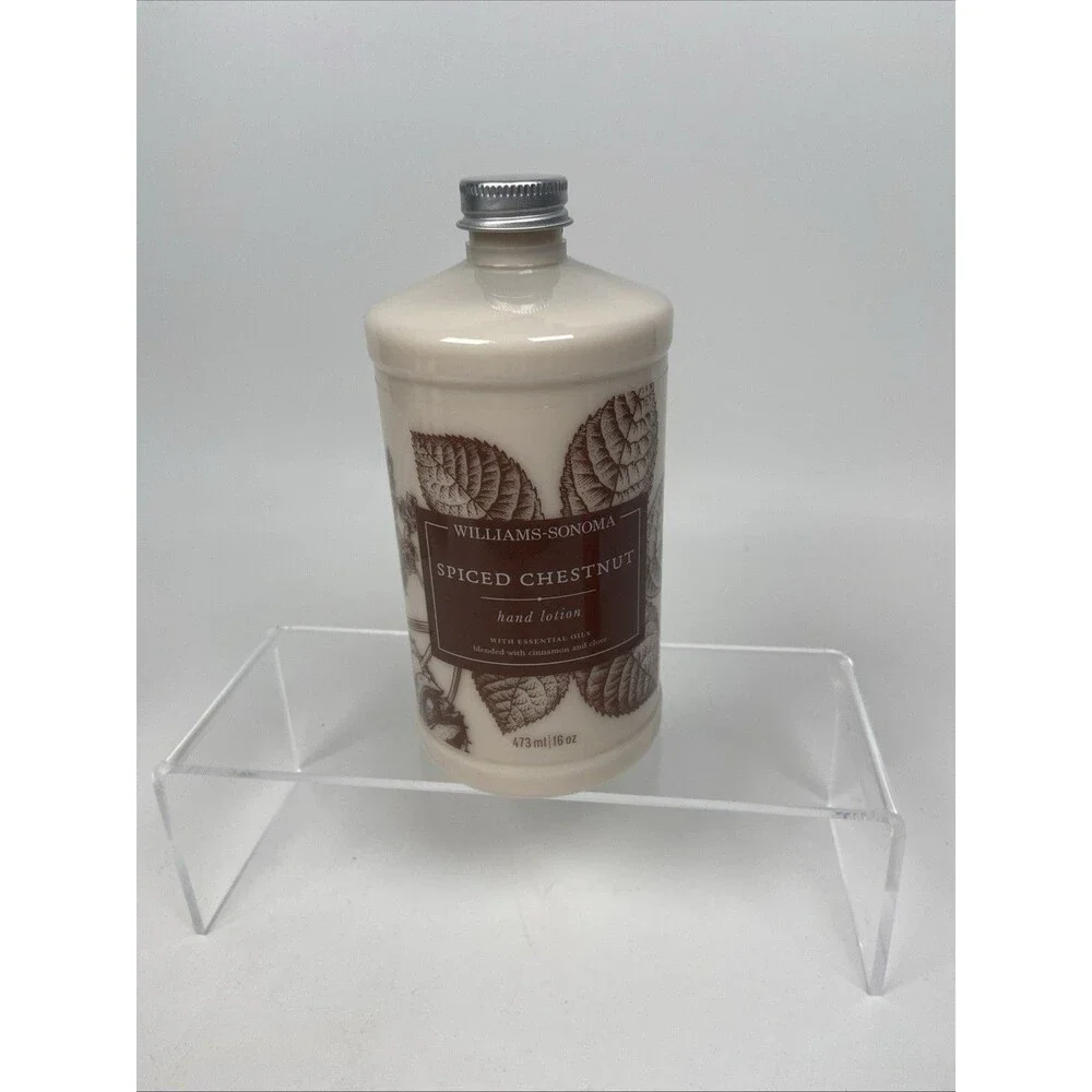Williams Sonoma Spiced Chestnut Hand Lotion 16Oz Essential Oils Cinnamon & Clove